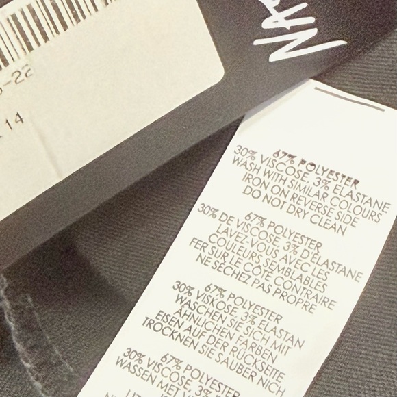 Nasty Gal Wide Leg Dungaree Jumpsuit overalls BLACK size 10 NWT - Picture 13 of 17